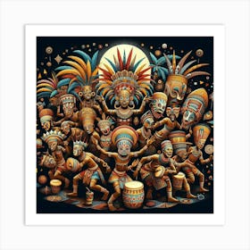 Aztec Print Art Art Print