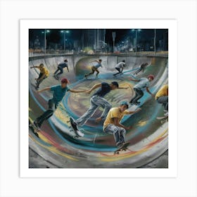 Skateboarders Art Print