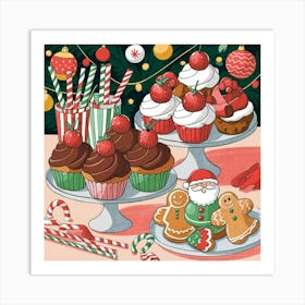 A Hand Drawn Illustration Of A Christmas A8 Vrq3ktb6qlvrfrfeqda Zeiaetetnc 3v4wpkjska Art Print