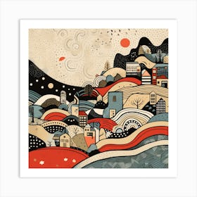 Abstract Japan Painting Art Print