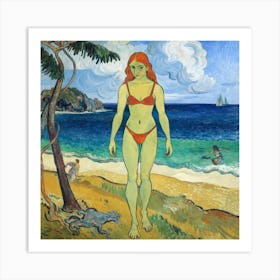 Woman In A Bikini 11 Art Print