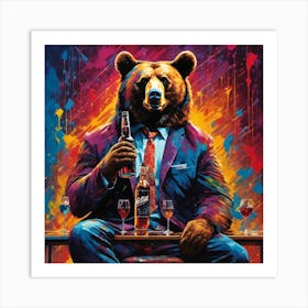Bear In A Suit 1 Art Print
