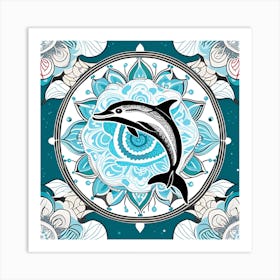 Dolphin Mandala Art Print