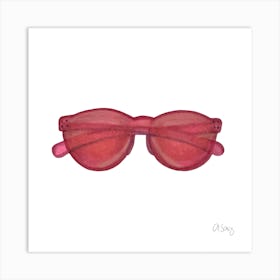 Pink Sunglasses Art Print