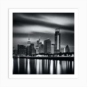 Black And White Cityscape 11 Art Print