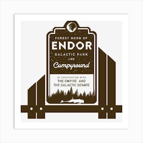 Endor Galactic Campground Art Print