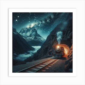 Train In The Tunnel 13 Art Print