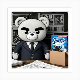 Snuggles Accountant Art Print