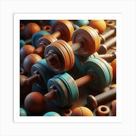 Dumbbells Art Print