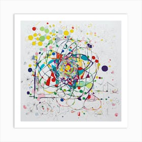 Abstract Swirl Line Doodle Art Print