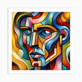  A Picasso Inspired Portrait 4 Art Print