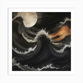 Ocean At Night Art Print