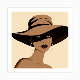 Black Woman In A Hat 19 Art Print