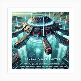 A High Tech, Sci Fi Scene Showing The Abyssal Quak Converted Art Print