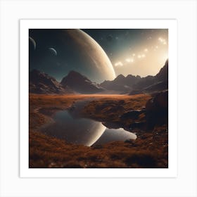 Space Landscape 5 Art Print