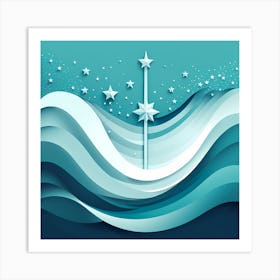 magic wand Vector Art 2 Art Print