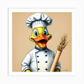 Chef Duck 2 Art Print