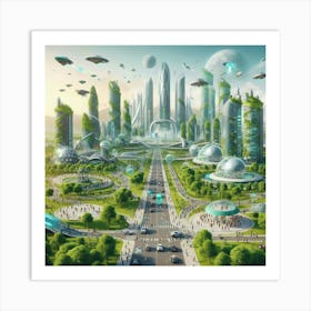 Futuristic City 2 Art Print