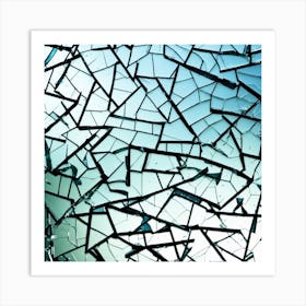 Broken Glass Background 8 Art Print