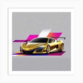 Golden Acura Art Print