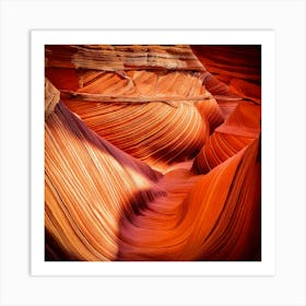 Firefly Fluid Curves Of Erosion In Sandstone Canyon 69965 Art Print