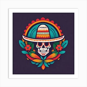 Day Of The Dead Skull 92 Art Print