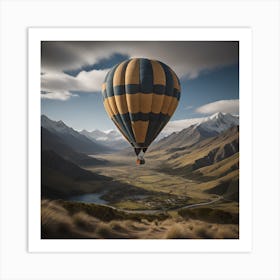 Hot Air Balloon In New Zealand Art Print