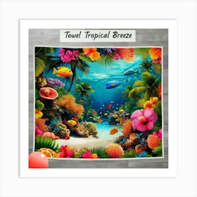 Towel design Tropical breeze Art Print