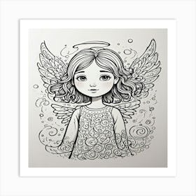 Angel With Wings Art Print