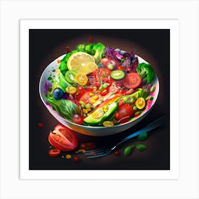 Salad In A Bowl Art Print