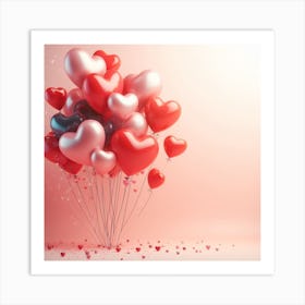 Heart Love Balloons 3 Art Print