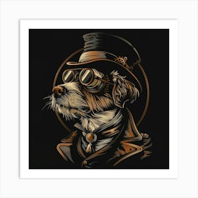 Steampunk Dog 27 Art Print