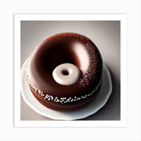 Chocolate Donut 2 Art Print