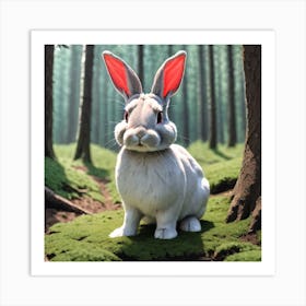 Rabbit In The Woods 1 Art Print