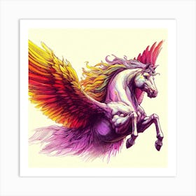 Unicorn With Wings 2 Art Print