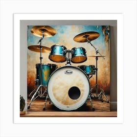 Drum Set Canvas Art Art Print