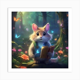 Fox Reading A Book Art Print