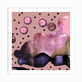 Pink And Purple Abstract Painting Art Print