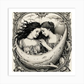 Venus And Mermaid Art Print