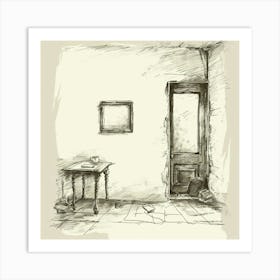 Sketch Of A Room Art Print