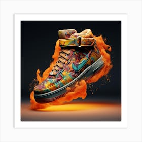 Nike Air Force 1 High Fire 1 Art Print