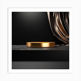 Black & Gold Luxury V1 Art Print