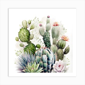 Cactus Garden Art Print