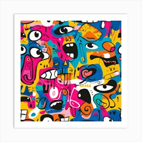 Doodle Pattern 1 Art Print