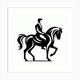 A man riding a horse 11 Art Print