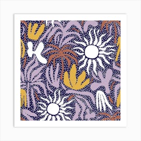 Sun And Palms Art Print