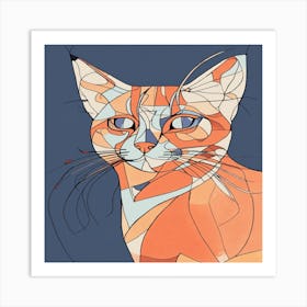 Abstract Cat 1 Art Print