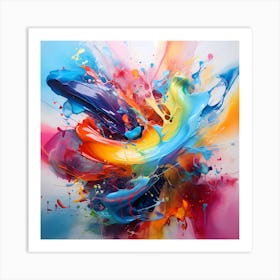 Chromatic Reverie: Abstract Art Mélange Art Print