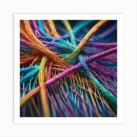 Colorful Wires 13 Art Print