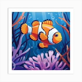 Clownfish In The Ocean Art Print